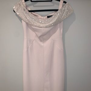 Light Pink Sequin off the shoulder dress
